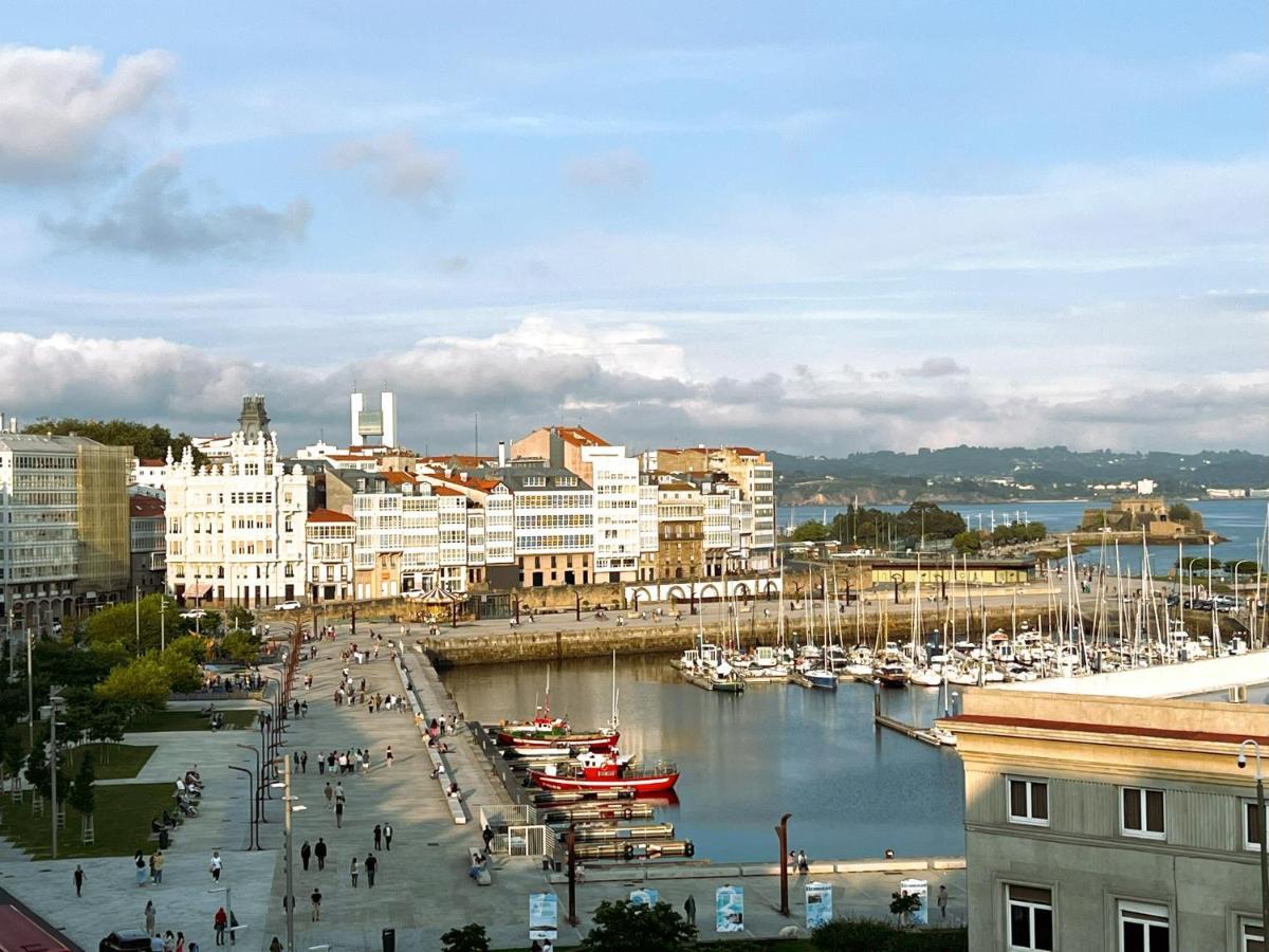 Atico Con Dos Terrazas E Increibles Vistas En Pleno Centro De Ла-Корунья Экстерьер фото